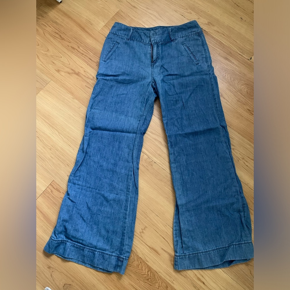 Women’s wide leg linen denim